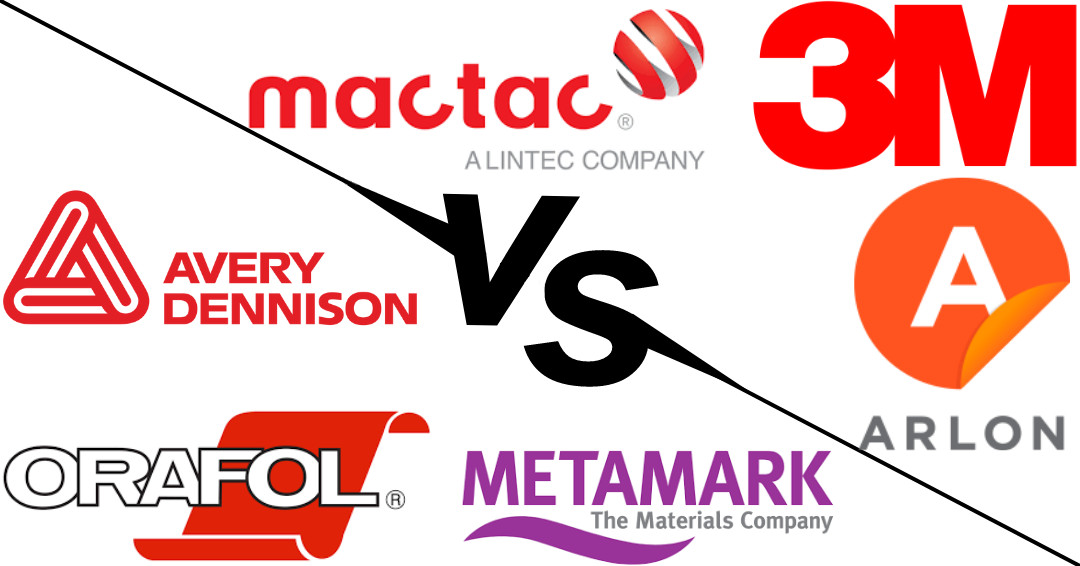 Vehicle wrap warranty VS 3M, Avery, Arlon, Orafol, Mactac & Metamark